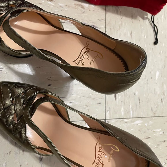 Christian Louboutin Bronze Platform Lady Corset Leather Pumps - Picture 3 of 11